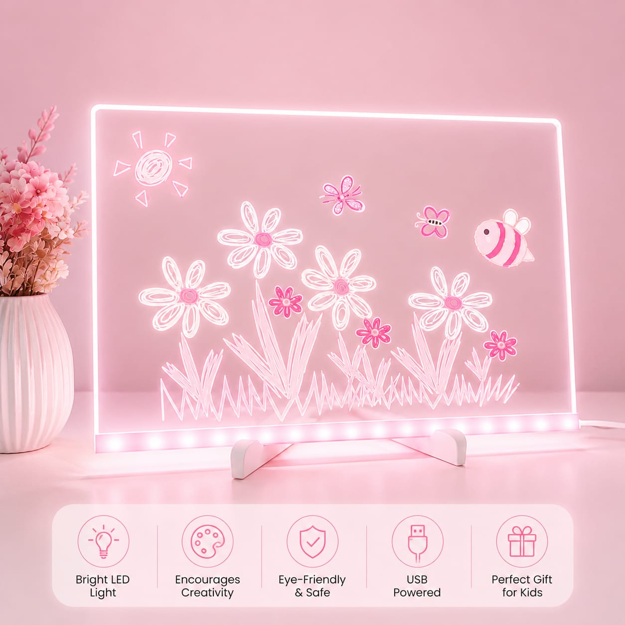 ORION™ Magic LED Drawing Board for Kids | Screen-Free Creative Fun