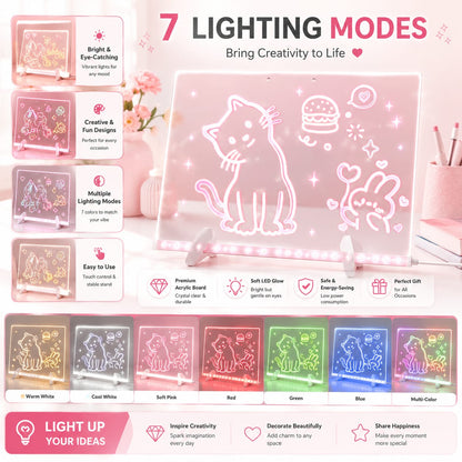 ORION™ Magic LED Drawing Board for Kids | Screen-Free Creative Fun